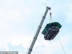 Viral Pengunjung di Restoran Sky Dinning Nyaris Jatuh usai Tali Penyangga Terputus