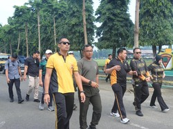 Kapolres Blitar Kota Olahraga Bersama TNI-Polri Jaga Sinergitas