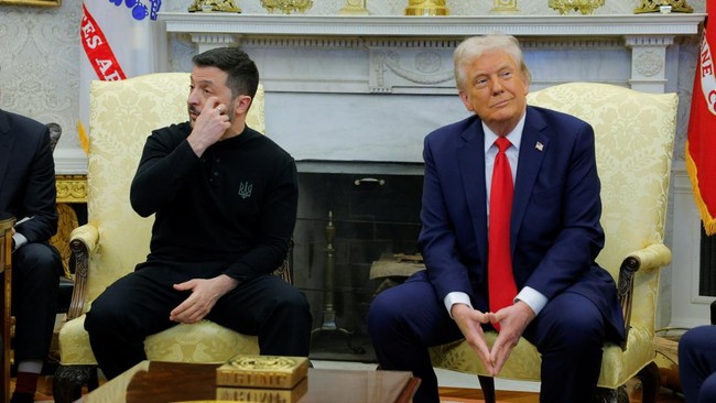 Donald Trump dan Volodymyr Zelensky batal meneken perjanjian akses Amerika Serikat ke tanah jarang Ukraina pada Jumat (28/2).