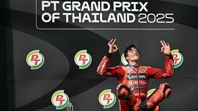 Marc Marquez membantah anggapan dirinya bermain-main dalam balapan MotoGP Thailand 2025 di Sirkuit Buriram, Thailand, Minggu (2/3).