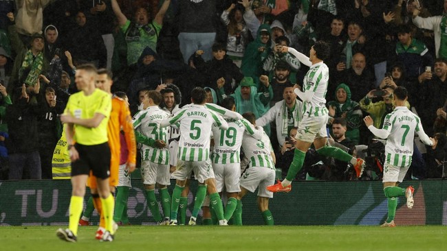 Real Betis mengalahkan Real Madrid dalam pertandingan lanjutan La Liga Spanyol di Stadion Benito Villamarin, Minggu (2/3) dini hari waktu Indonesia.