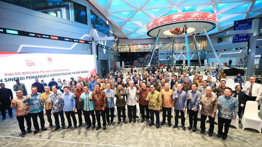 Bursa Efek Indonesia mengumpulkan para pemangku kepentingan pasar modal, Senin (3/3/2025). (Dok OJK)