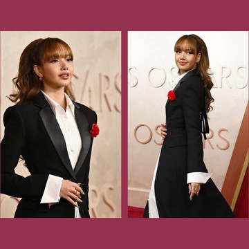 Lisa BLACKPINK Perdana Hadiri Oscar, Pakai Tuxedo Stylish dan Unik di Red Carpet