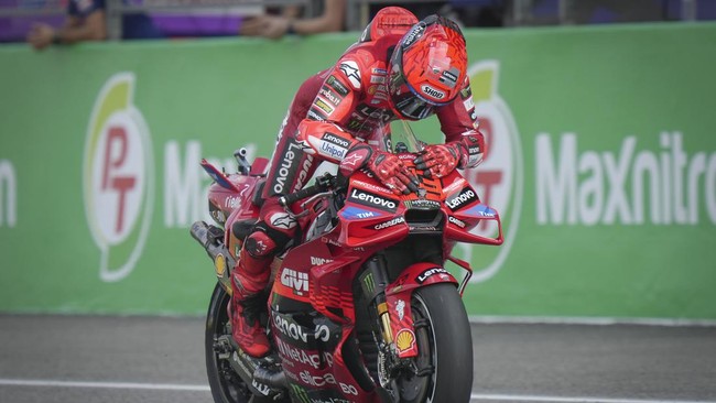 Pembalap Ducati Marc Marquez mengaku merasa seperti juara dunia MotoGP menjelang MotoGP Argentina 2025 di Sirkuit Termas de Rio Hondo, 14-16 Maret nanti.