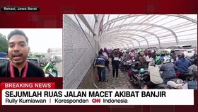 VIDEO: Sejumlah Ruas Jalan Macet Akibat Banjir