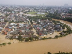 Penampakan Banjir Kota Bekasi Dilihat dari Udara
