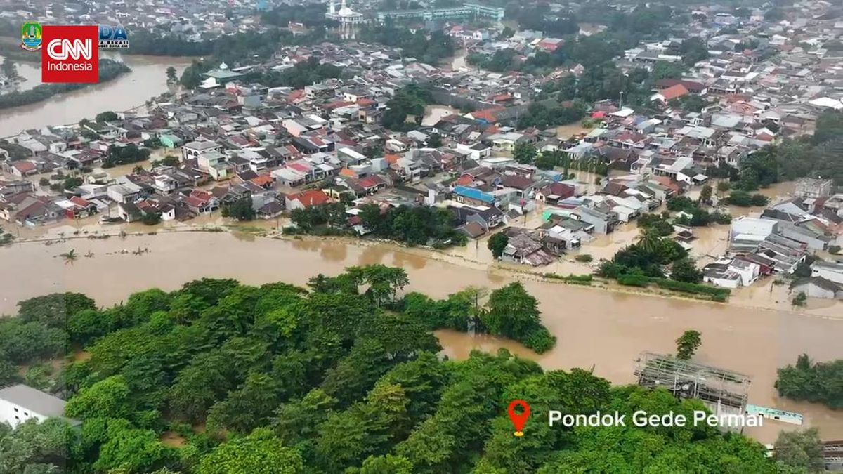 Penampakan Banjir Bekasi dari Udara