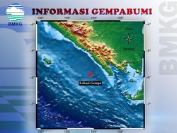 Gempa Magnitudo 4,3 Guncang Pesisir Barat Lampung