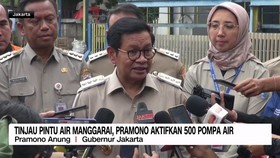 VIDEO: Tinjau Pintu Air Manggarai, Pramono Aktifkan 500 Pompa Air