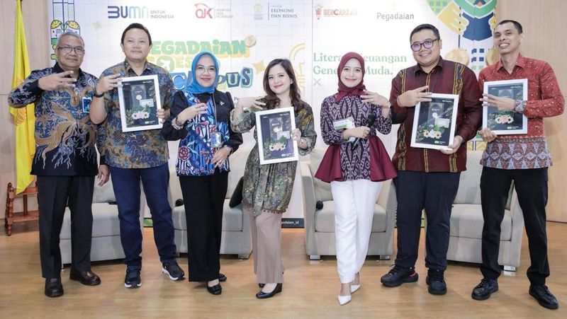 Pegadaian bersama Otoritas Jasa Keuangan (OJK) menggelar Pegadaian Goes to Campus di Universitas Indonesia (UI), Rabu (5/3)