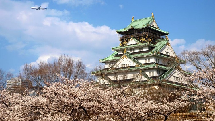 Ilustrasi kastil Jepang