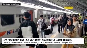 VIDEO: 178 Ribu Lebih Tiket KA Dari DAOP 8 Surabaya Ludes Terjual