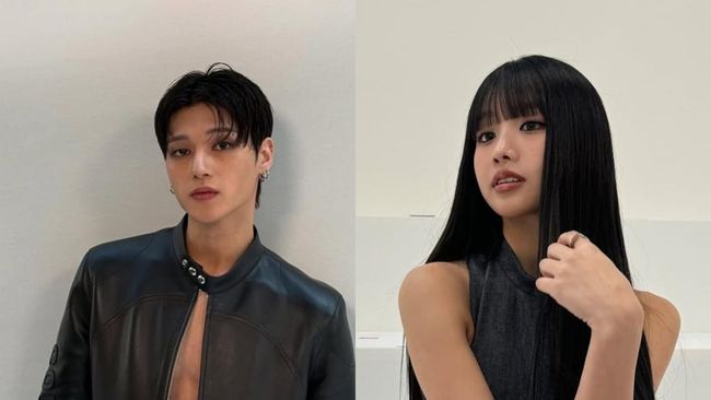 Intip Gaya Penuh Pesona Wooyoung ATEEZ dan Natty Kiss of Life Saat Hadir di Courreges Show
