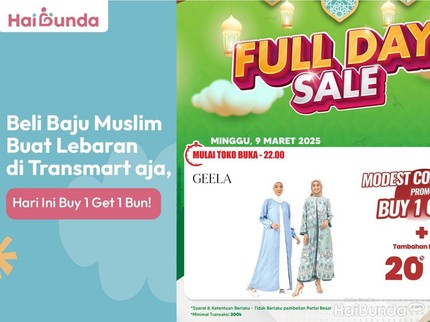 Beli Baju Muslim Buat Lebaran di Transmart aja, Hari Ini Buy 1 Get 1 Bun!