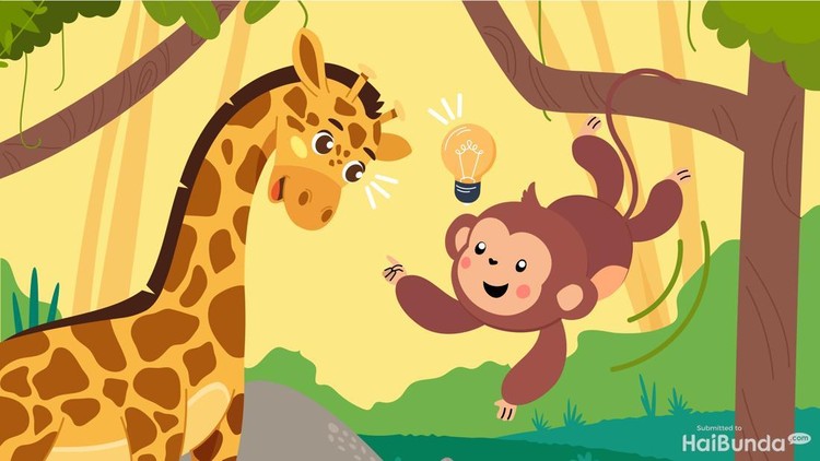Dongeng Anak: JJ si Anak Jerapah dan Mopi Si Monyet Pintar Dongeng Anak: JJ si Anak Jerapah dan Mopi Si Monyet Pintar