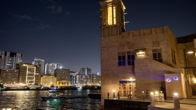 A view of Al Seef creek in Dubai on March 5, 2025, during Islam's holy month of Ramadan. (Photo by FADEL SENNA / AFP)