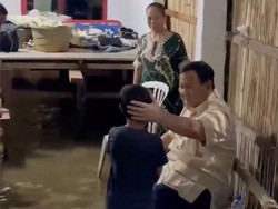 Saat Prabowo Bertemu Anak Korban Banjir Bekasi Bercita-cita Jadi Presiden