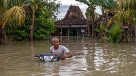 FOTO: Ribuan Rumah di 6 Kecamatan Terendam Banjir di Grobogan Jateng