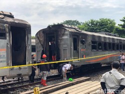 Gerbong KA di Stasiun Tugu Ternyata Dibakar, Pelaku Ditangkap!