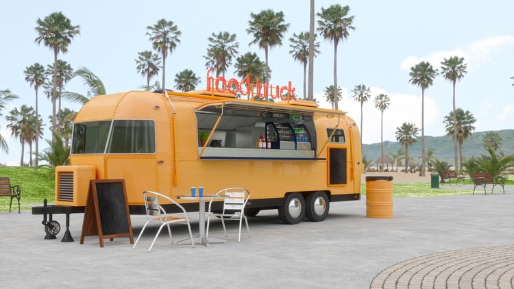 Ilustrasi food truck