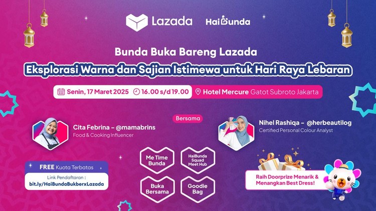 Bunda Buka Bareng Lazada, Eksplorasi Warna dan Sajian Istimewa untuk Hari Raya Lebaran