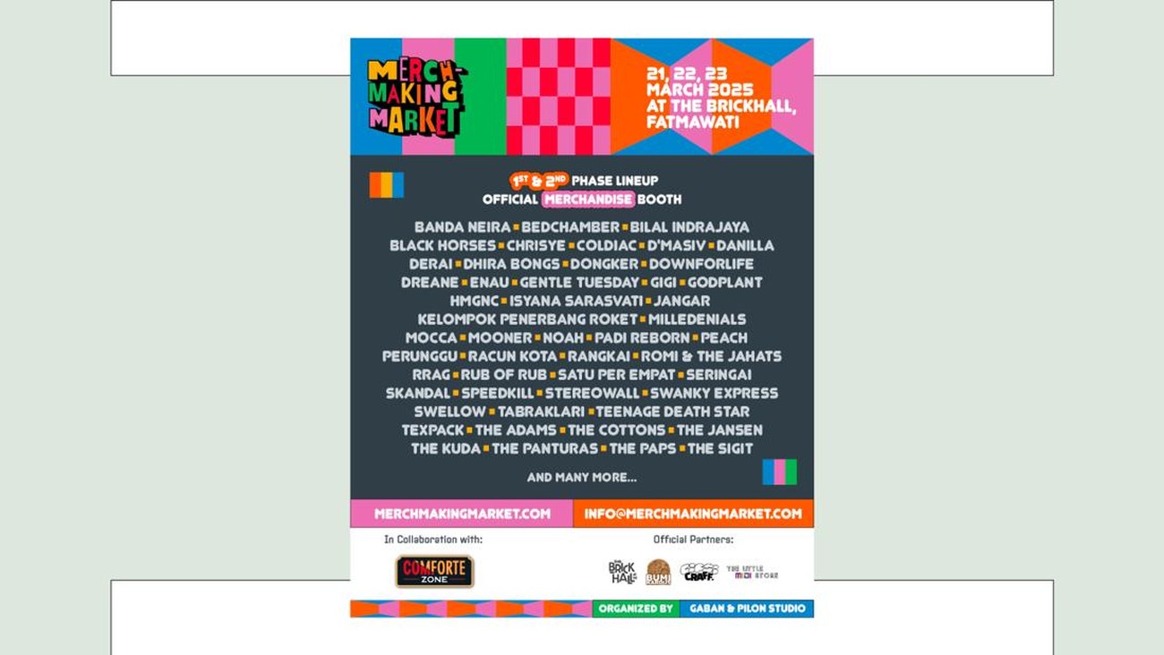 Merch-Making Market (MMM) 2025: Titik Sambung Ekosistem Merchandise Musik Siap Digelar di Jakarta