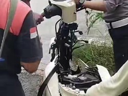 Kurang Konsentrasi, Pemotor Masuk Selokan Sedalam 6 Meter