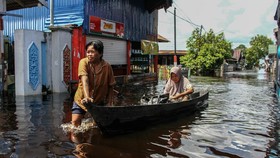 FOTO: Banjir Rendam Mendawai Palangka Raya