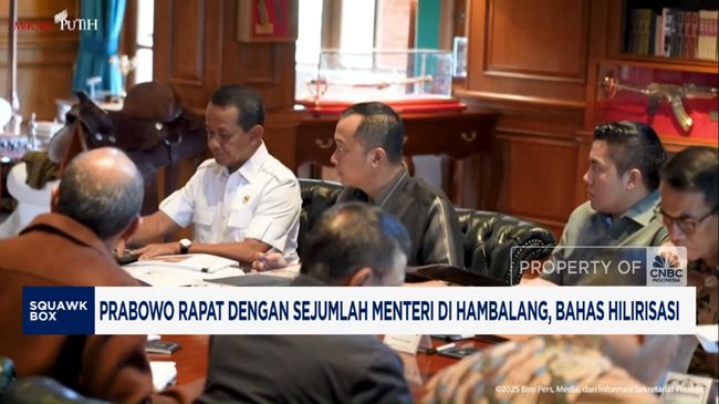 Prabowo Pimpin Rapat di Hambalang Bahas Hilirisasi