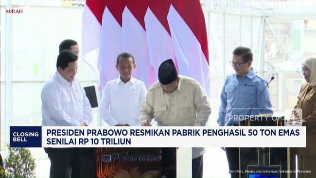 Presiden Prabowo Resmikan Pabrik Penghasil Emas Senilai Rp 10 T