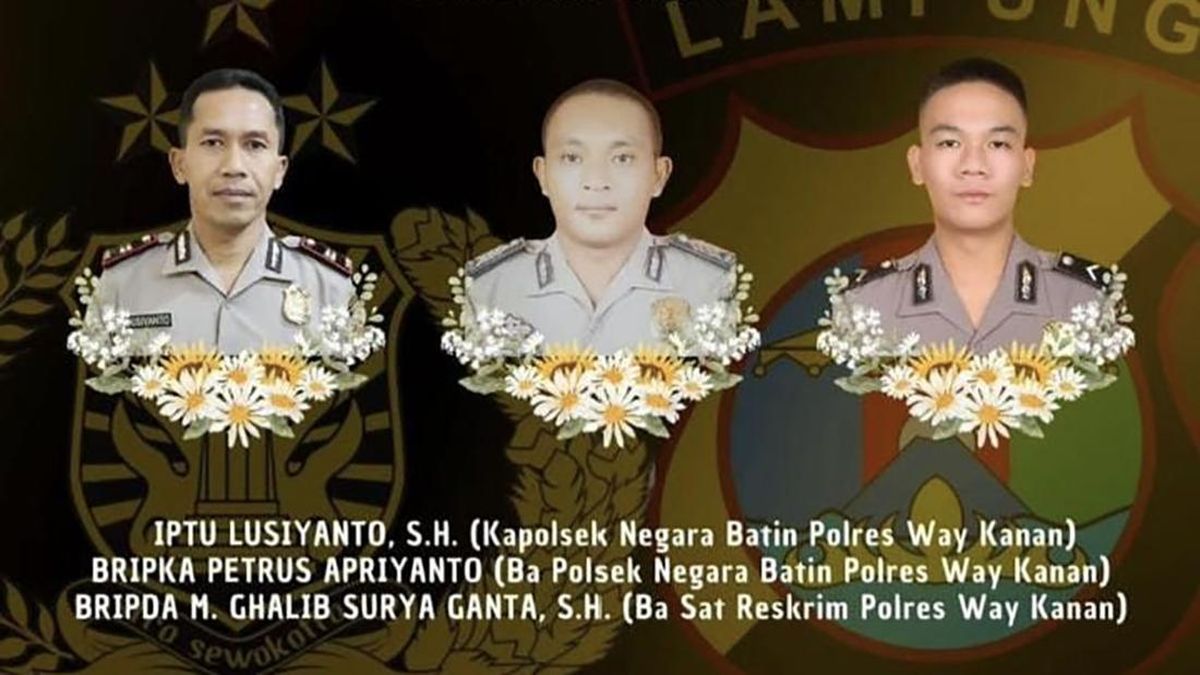 Kapolri Beri Kenaikan Pangkat 3 Polisi Lampung yang Tewas Ditembak