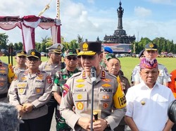 Polda Bali Gelar Apel Pasukan untuk Pengamanan Nyepi dan Idul Fitri