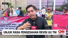VIDEO: Unjuk Rasa Tolak Pengesahan Revisi UU TNI