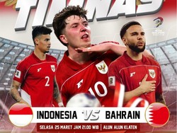 Indonesia Vs Bahrain Tayang Jam Berapa dan di Mana? Ini Jadwal Kick Offnya