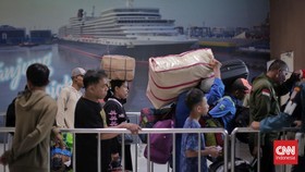 FOTO: Arus Mudik Kapal Laut di Pelabuhan Tanjung Priok