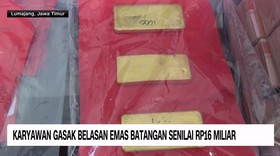 VIDEO: Karyawan Gasak Belasan Emas Batangan Senilai Rp.16 Miliar