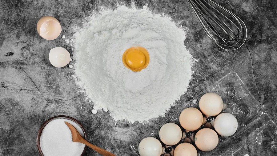 Ilustrasi tepung telur resep kue lebaran Ilustrasi tepung telur resep kue lebaran