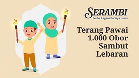 SERAMBI: Terang Pawai 1.000 Obor Sambut Lebaran
