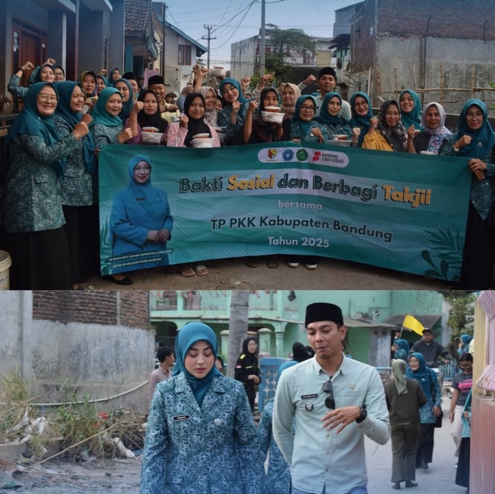 <p>Baru-baru ini, Margin menjalani tugasnya barunya sebagai ibu PKK. Ia terlihat mengunjungi lokasi terdampak banjir di Kampung Rancamalang, Desa Margaasih, Bandung. (Foto: Instagram @margaasih_serasi)</p>