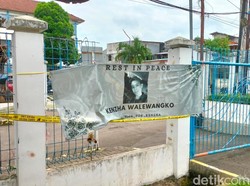 Ada Spanduk Justice for Kenzha Walewangko di TKP Mahasiswa UKI Tewas