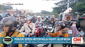 VIDEO: Pemudik Sepeda Motor Mulai Padati Jalur Mudik