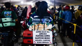 FOTO: Seekor Kucing dan Ribuan Pemudik Motor di Pelabuhan Ciwandan