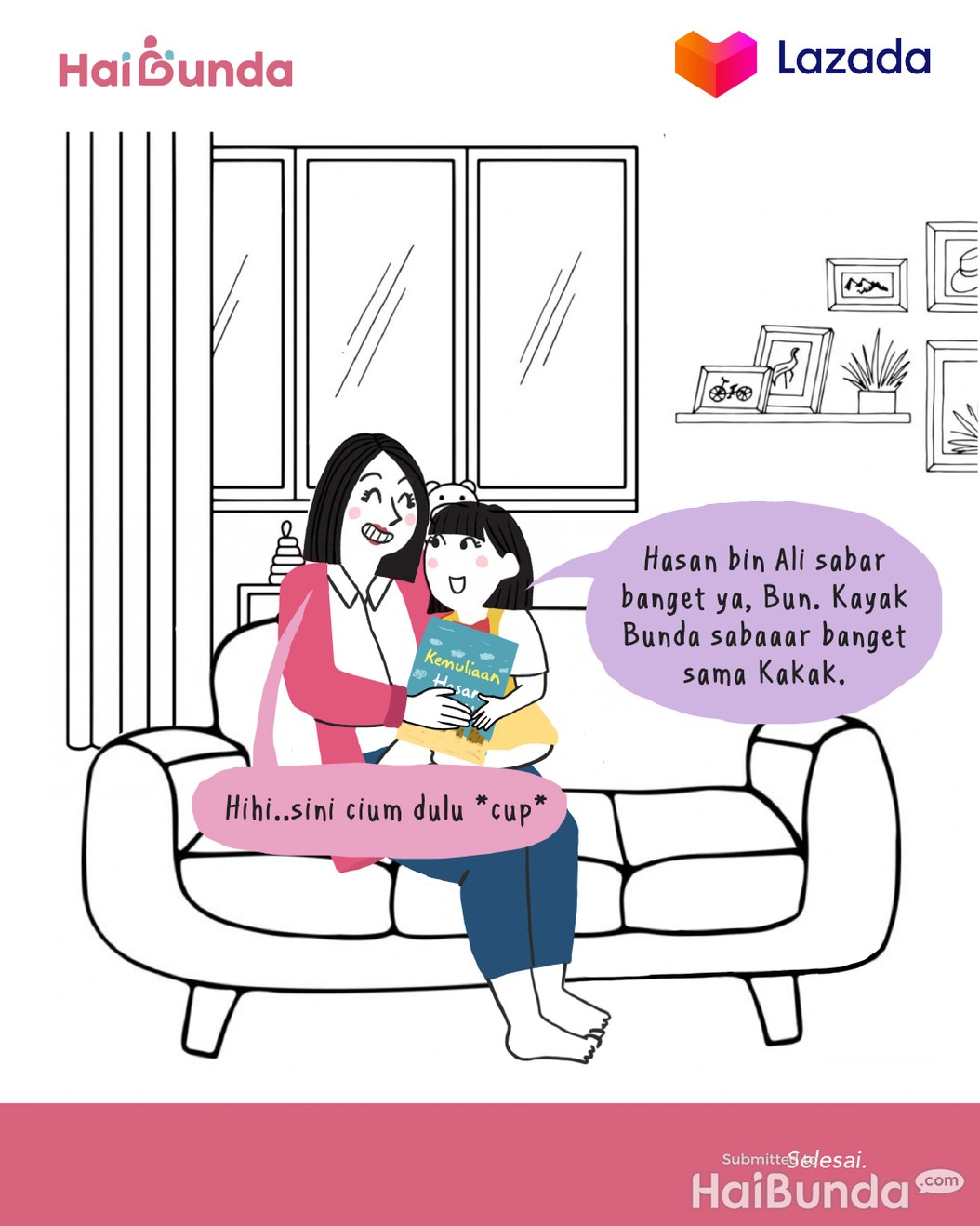 Komik Bunda: Kakak Diajarin Hasan Bin Ali