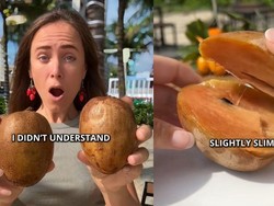 Duh! Bule Amerika Ini Sebut Buah Sawo sebagai Kentang Eksotis