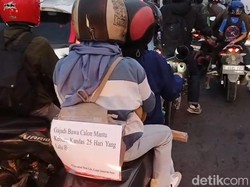 Curhat ala Pemudik Motor Lewat Tulisan di Ransel: Gagal Bawa Calon Mantu