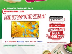 Cari Smart TV LED 50 Inch? Transmart Kasih Diskon di Full Day Sale Nih