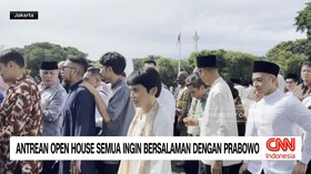 VIDEO: Antrean Open House, Semua Ingin Bersalaman dengan Prabowo
