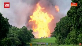 VIDEO: Detik-Detik Ledakan Pipa Gas Petronas di Malaysia