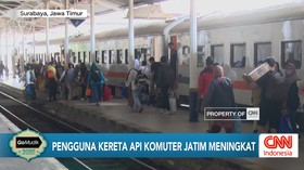 VIDEO: Pengguna Kereta Api Komuter Jatim Meningkat