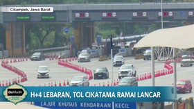 VIDEO: H+4 Lebaran, Tol Cikatama Ramai Lancar